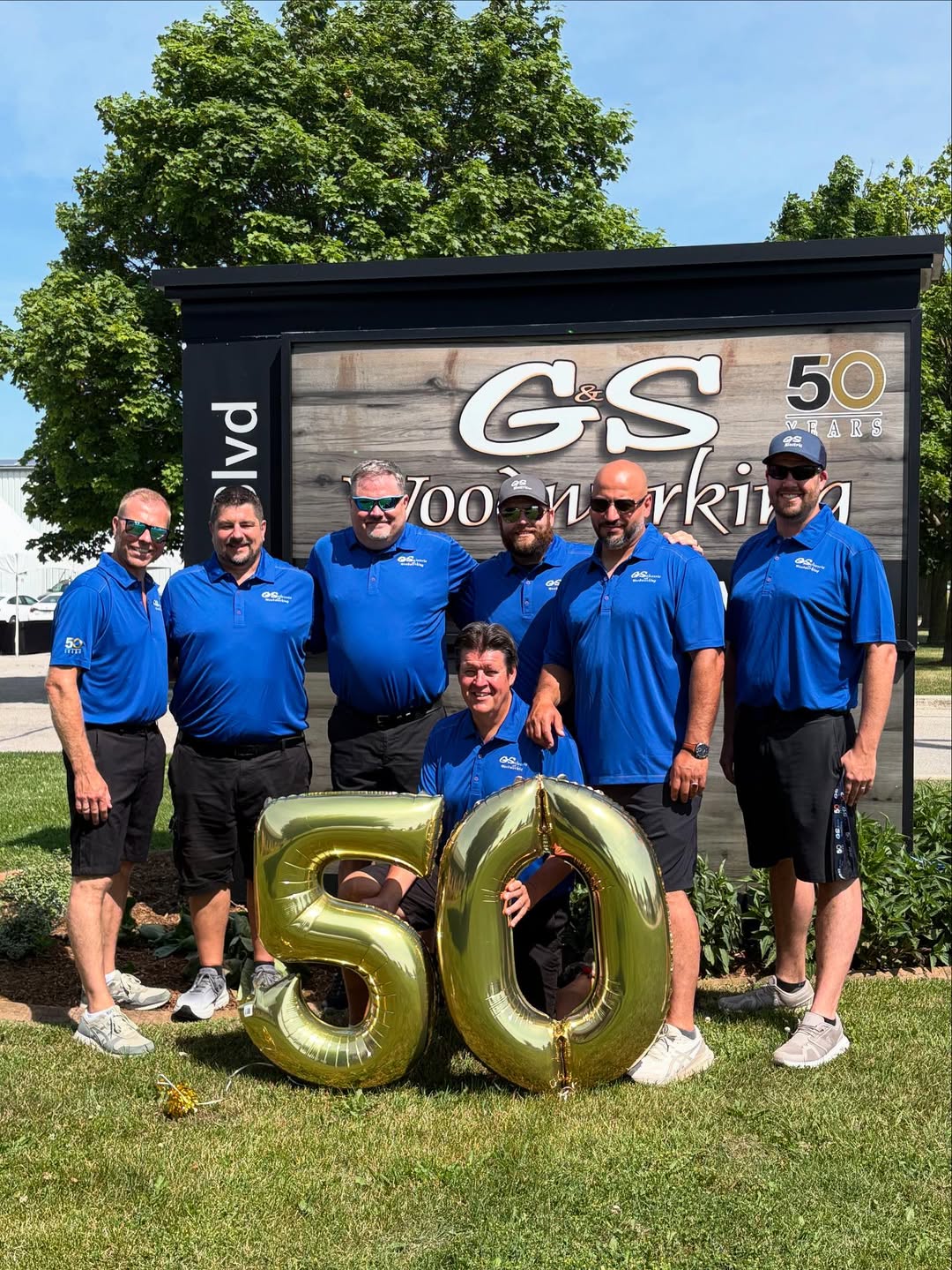 The G&S Electric team in London, Ontario, celebrating 50 years
