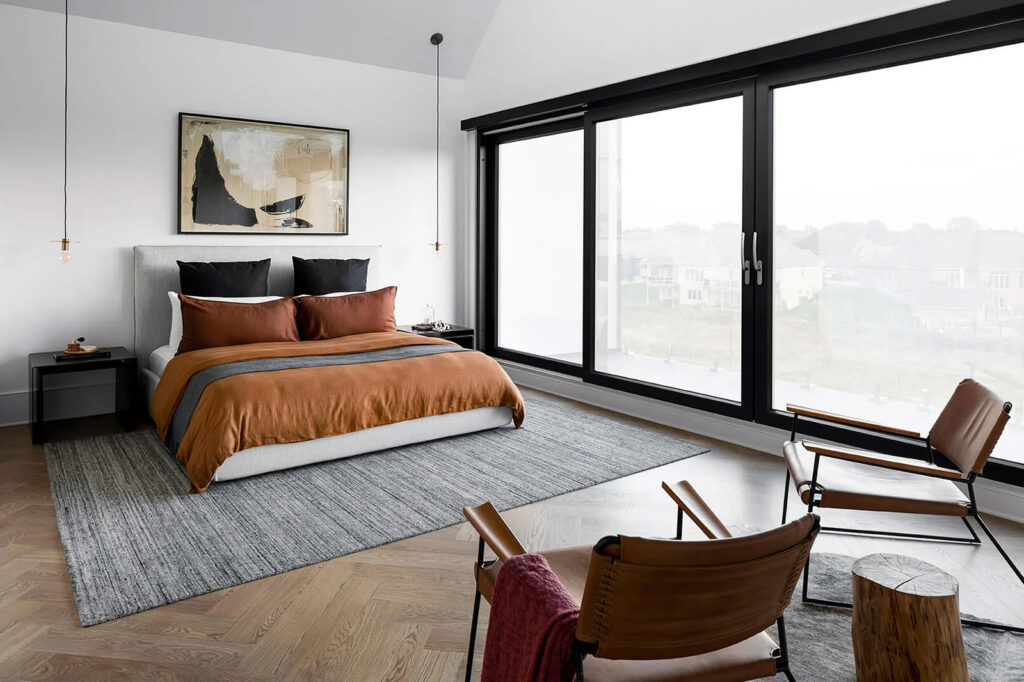 Modern bedroom lighting installation by G&S Electric in London, Ontario